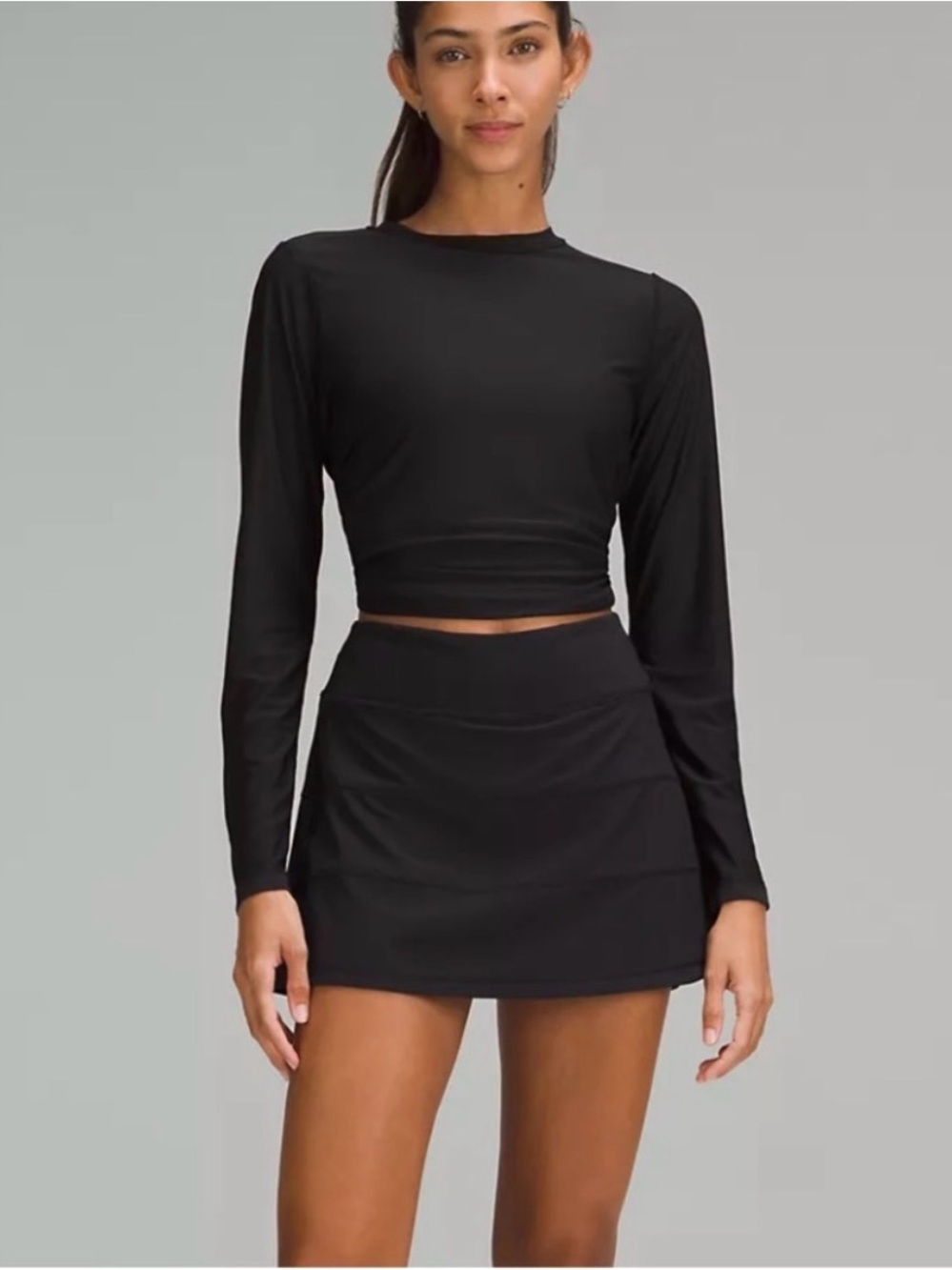 lululemon athletica Black Mini Athletic Skort
